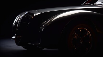 Obraz na płótnie Canvas luxury black sportscar fast design