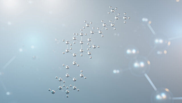 cholecalciferol molecular structure, 3d model molecule, vitamin d3, structural chemical formula view from a microscope