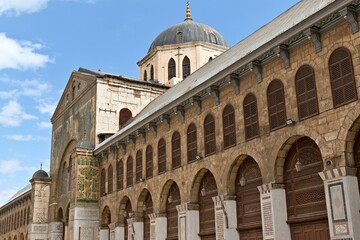 The Umayyad Mosque is the largest mosque in Damascus. It is one of the oldest mosques in the world. It was built in the years 706-715. Syria.