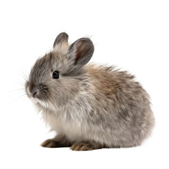 baby rabbit on a transparent background, Generative ai