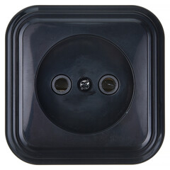 socket electric single black on a white background
