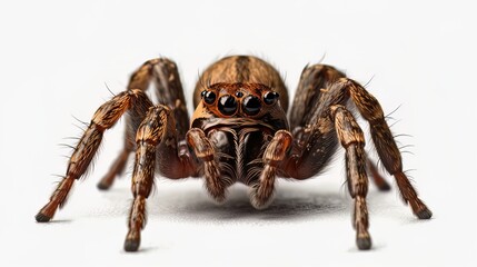 A spider isolated on a white background. Generative AI