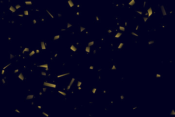 Abstract golden confetti. Decorative element. Luxury background for your design.