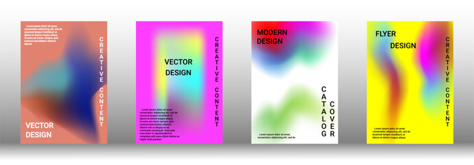 Artistic covers design. Creative fluid colors backgrounds. Set of abstract covers