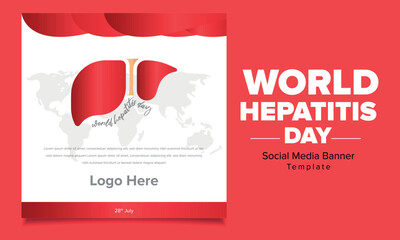 World hepatitis day banner design template