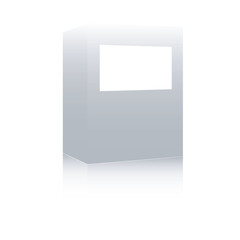 White box with copy space for text messages. Vector format.