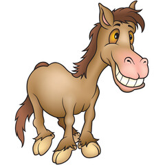 Horse humourist  - Highly detailed cartoon animal