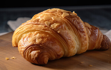 Fototapeta premium croissant created with Generative AI technology