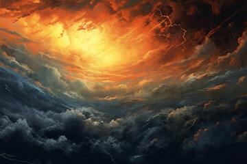 Naklejka premium Bright sun