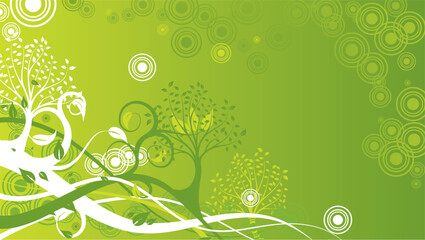 Tree background, vector illustration