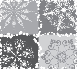 Snowflake background, vector illustration