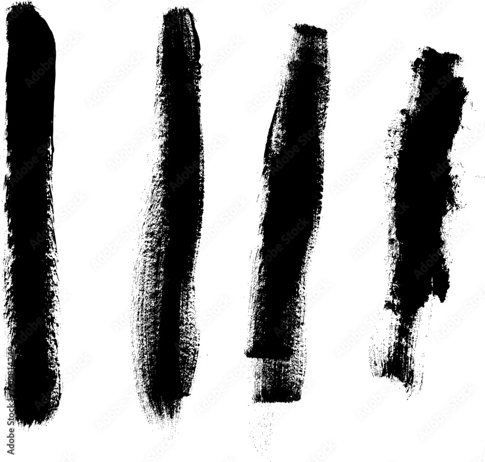 Poster grunge elements - 4 thick lines - highly detailed vector grunge elements on seperate layers for ease