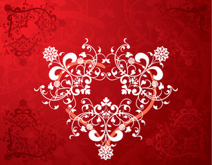 Valentines abstract background with hearts, vector illustration