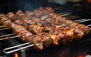 Beef kebabs created with Generative AI technology