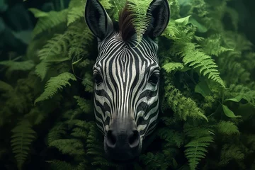 Fotobehang zebra in the jungle © RJ.RJ. Wave