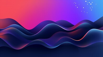Abstract Dark Blue and Purple Web Banner, Gradient Background with a Grainy Texture Effect, generative AI