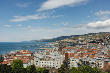 Fototapeta na wymiar City of Trieste in Italy on a sunny day