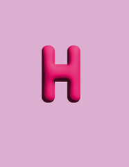 pink letter h ai