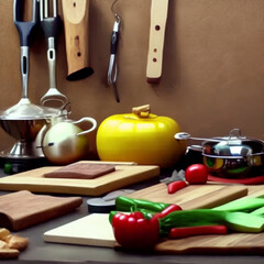 Obraz na płótnie Canvas culinary instruments, generate ai 