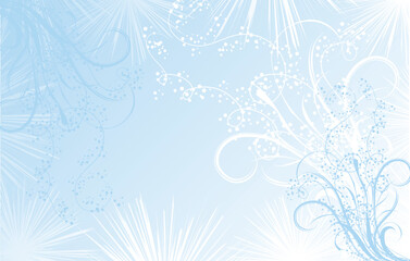 Fototapeta na wymiar Winter floral background, vector illustration