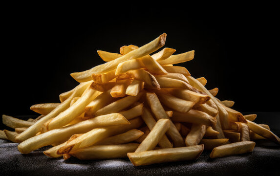 pile of french fries created with Generative AI technology