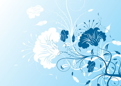 Abstract floral background, element for design, vector illustration