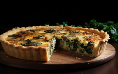 quiche pie created with Generative AI technology
