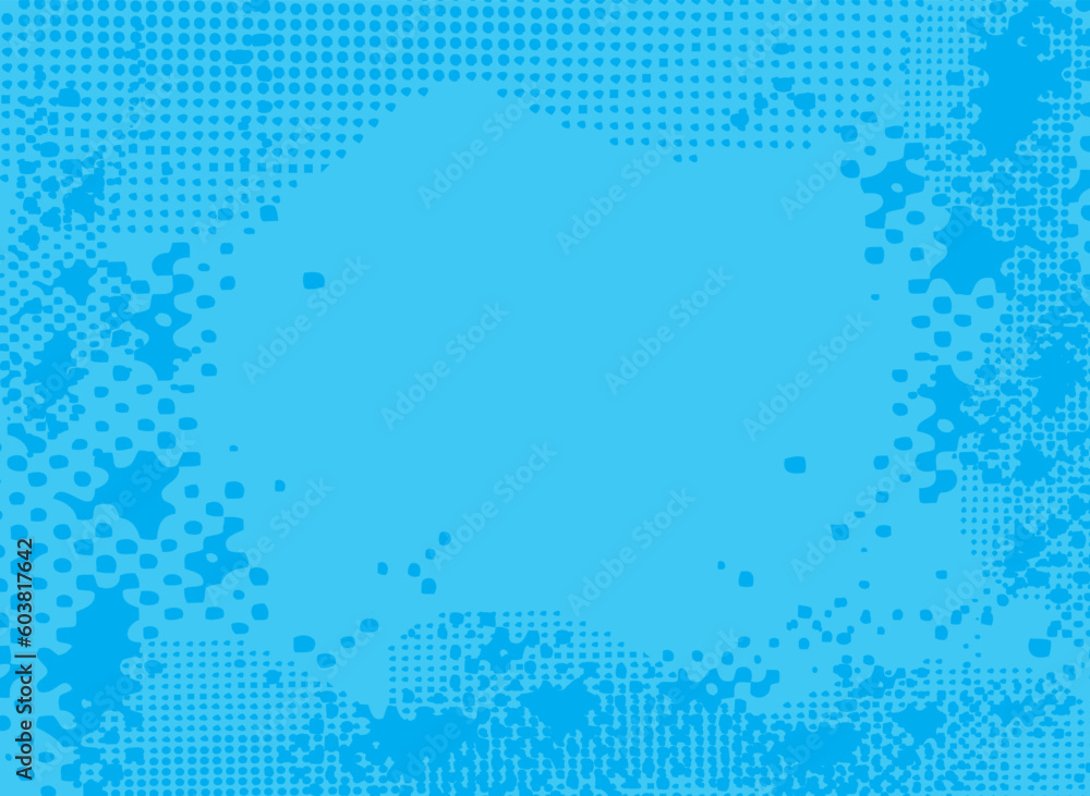 Aufkleber abstract blue halftone background with room to add your own copy
