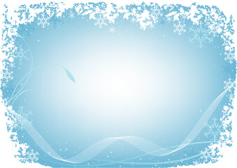 Fototapeta na wymiar Xmas Blue Frost - Highly detailed vector illustration as christmas background