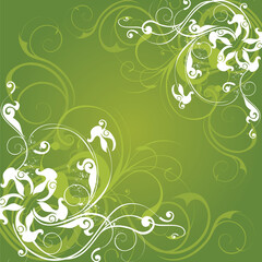 illustration drawing of floral background