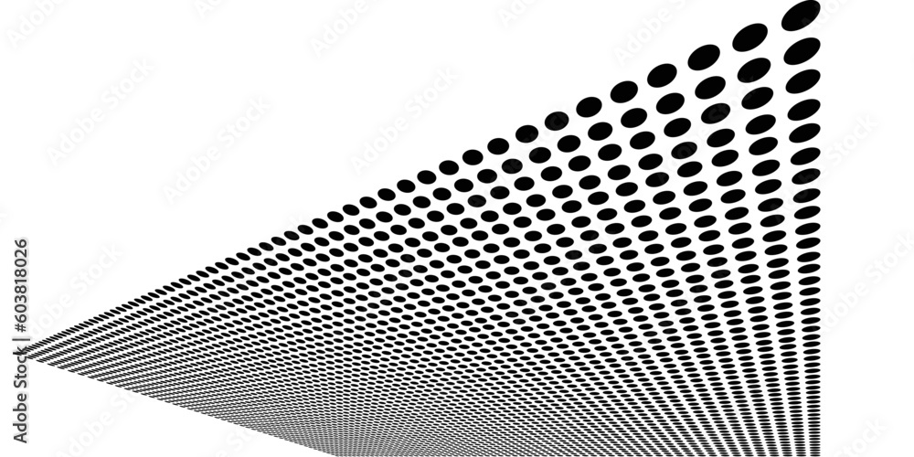 Poster sheet of warped black circles - transparent vector graphic element can be overlaid on other images e