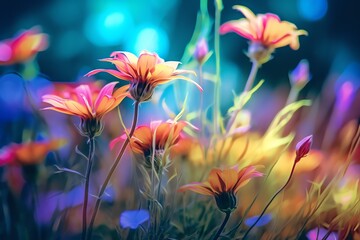 Obraz na płótnie Canvas colorful summer meadow, ai generative