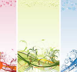 Grunge paint flower and Christmas background, element for design, vector illustration