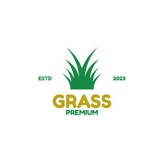Creative grass logo design concept vector illustration idea