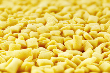 Mana. Shkedei Marak addition to chicken stock. Mandel's Soup - Israeli, Jewish soup accompaniment . Soup Almonds isolated white background.