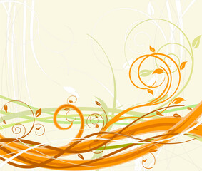 Abstract  artistic floral  background illustration