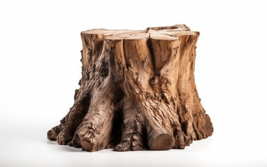 tree trunk isolated created with Generative AI technology