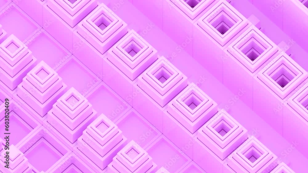 Poster surreal geometric animation. design. psychedelic visual illusion of moving columns. animation with m