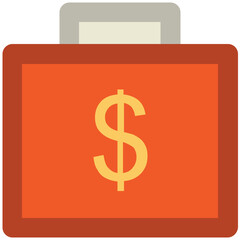 Check out icon design of portfolio, business bag 