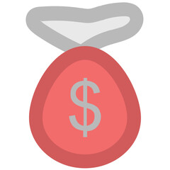 Dollar Sack Bold Vector Icon

