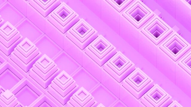 Surreal geometric animation. Design. Psychedelic visual illusion of moving columns. Animation with moving columns in psychedelic illusion