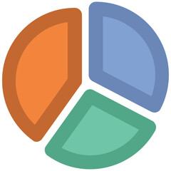 Pie Chart Bold Vector Icon

