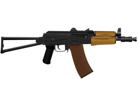 The weapon the automatic device kalashnikov assault - a vector