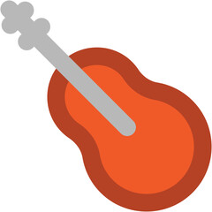 Guitar Bold Vector Icon

