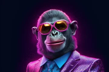 Foto op Canvas monkey in suit, party © RJ.RJ. Wave