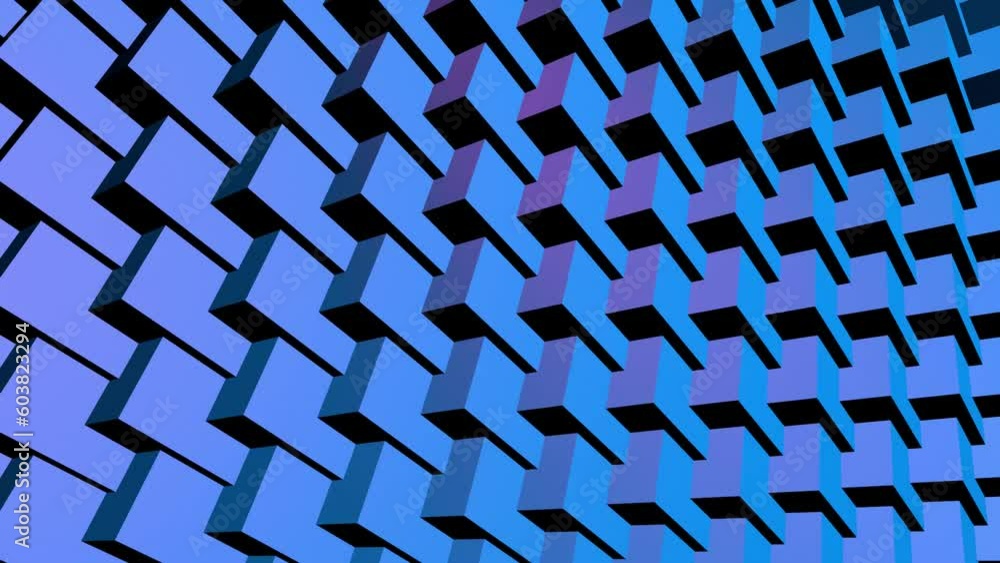 Poster abstract 3d cubic splash screen or video background for intro. animation rendering.