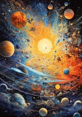 Obraz na płótnie Canvas A cosmic representation of the universe and celestial