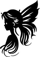 Fairy - Minimalist and Flat Logo - Vector illustration