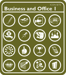 Fototapeta premium A set of Business and office icons.