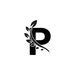 Minimalist and modern initial letter P logo vector image. Vector logo. Monogram alphabet